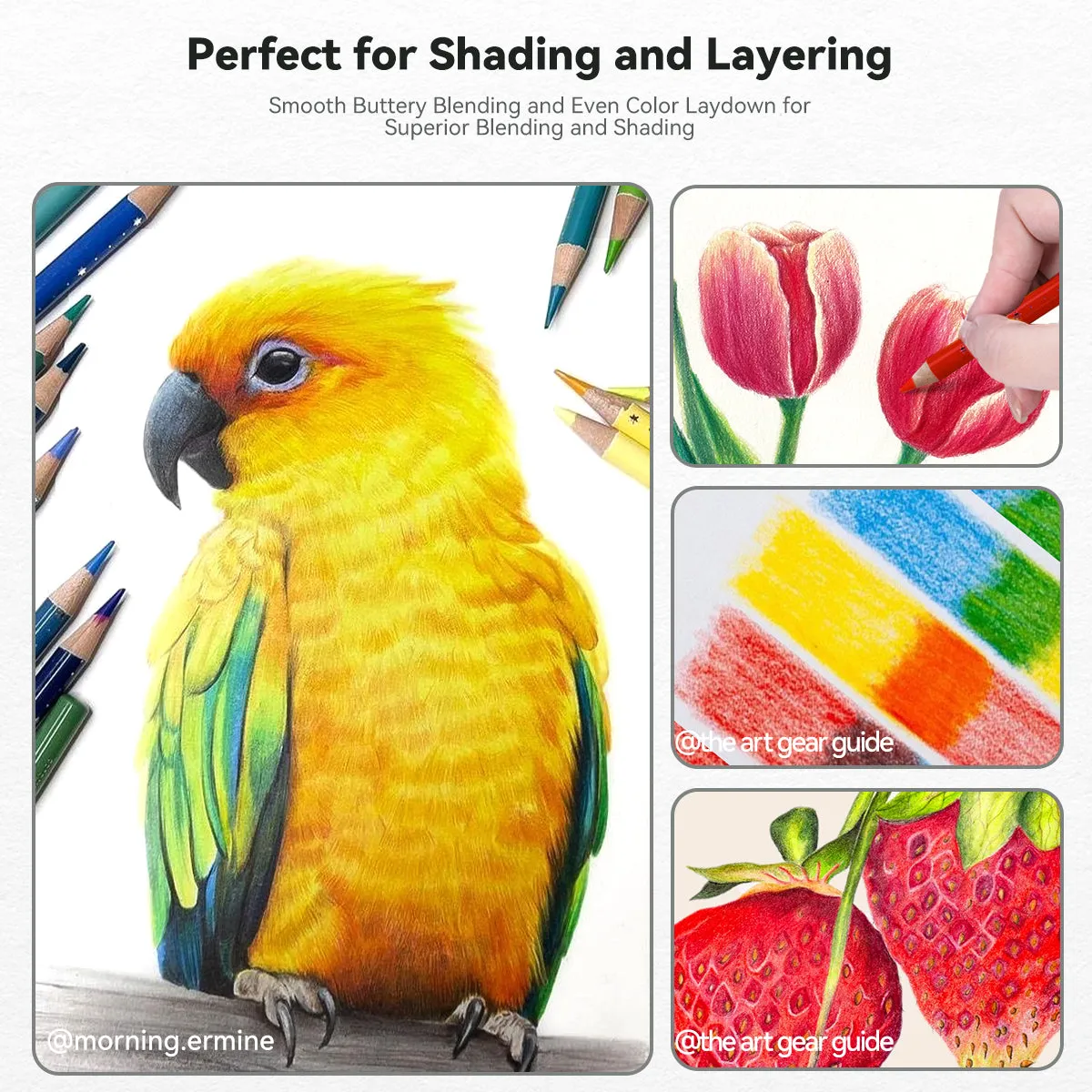126 Soft Core Colored Pencils Set