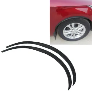 2 Pcs 45Cm Car Stickers | Rubber Large Round Arc Strips | Universal Fender Flares | Wheel Eyebrow Decal | Black Striped