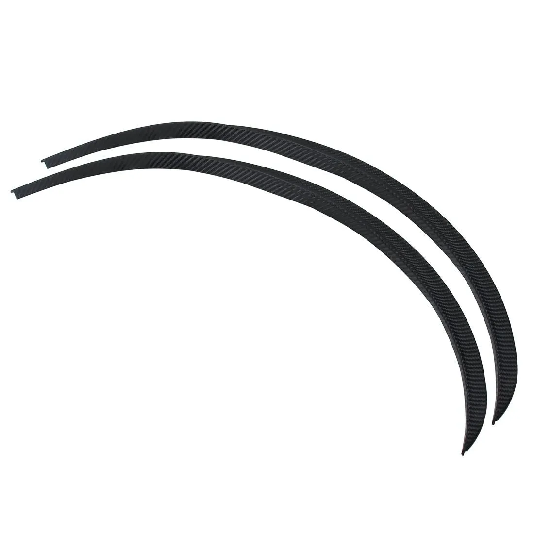 2 Pcs 45Cm Car Stickers | Rubber Large Round Arc Strips | Universal Fender Flares | Wheel Eyebrow Decal | Black Striped