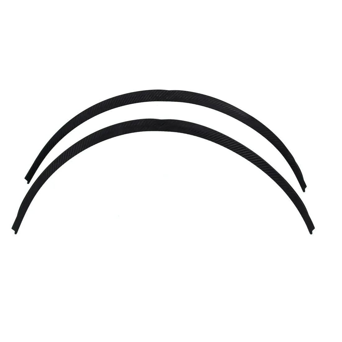 2 Pcs 45Cm Car Stickers | Rubber Large Round Arc Strips | Universal Fender Flares | Wheel Eyebrow Decal | Black Striped
