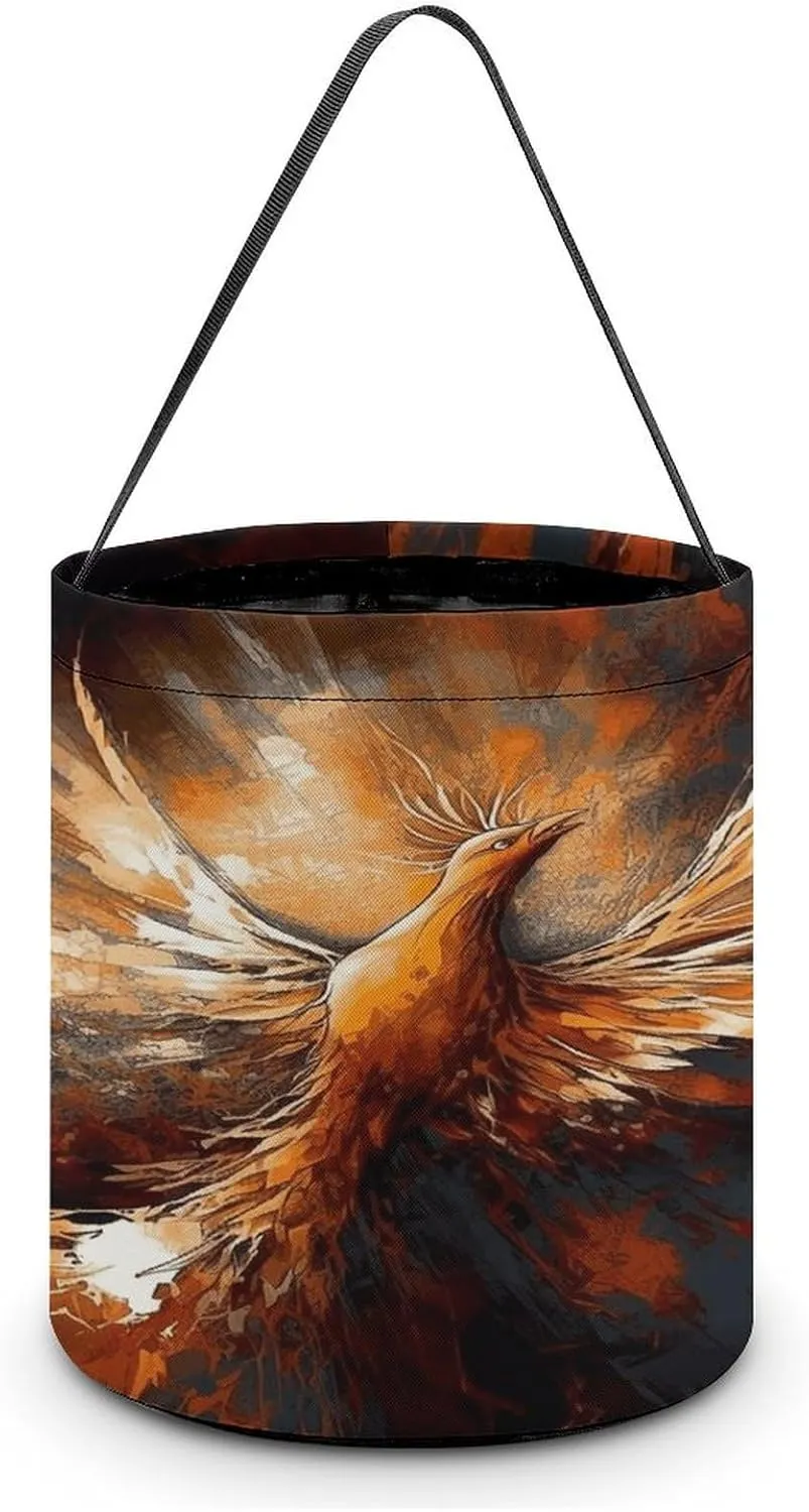 Abstract Phoenix Halloween Tote Candy Bag Candy Basket Candy Bucket Gift Bag for Halloween Party