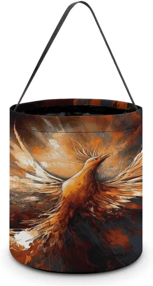 Abstract Phoenix Halloween Tote Candy Bag Candy Basket Candy Bucket Gift Bag for Halloween Party