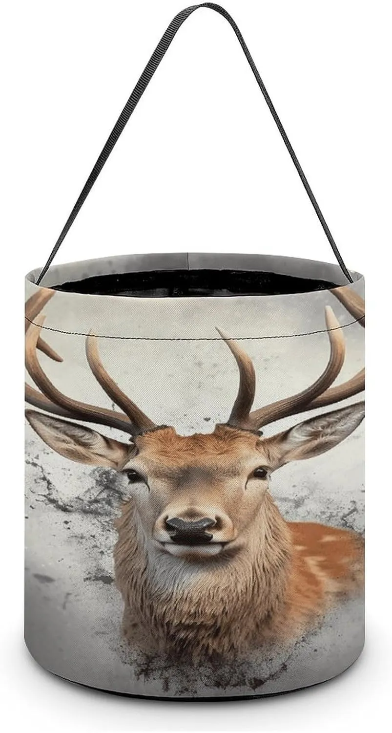 Animal Deer Halloween Tote Candy Bag Candy Basket Candy Bucket Gift Bag for Halloween Party