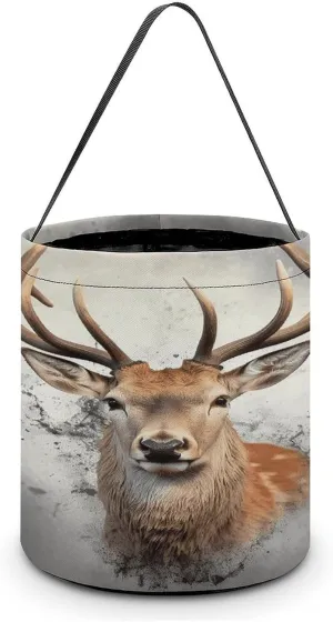 Animal Deer Halloween Tote Candy Bag Candy Basket Candy Bucket Gift Bag for Halloween Party