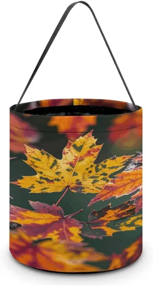 Autumn Camoflauge Halloween Tote Candy Bag Candy Basket Candy Bucket Gift Bag for Halloween Party
