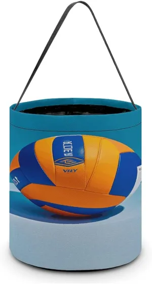 Blue Volleyball Halloween Tote Candy Bag Candy Basket Candy Bucket Gift Bag for Halloween Party