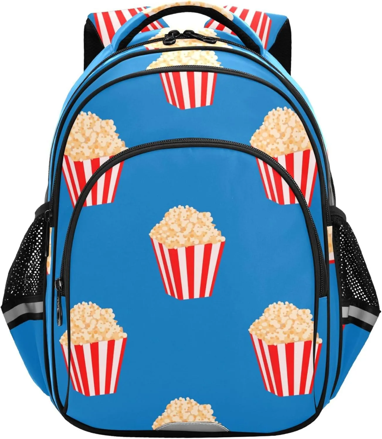 Buckets Of Popcorn Blue Backpack for School Study Book Bag Laptop Backpack Work Travel Computer Bags