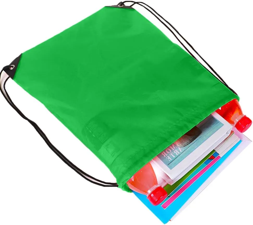 Bulk Drawstring Bags, Polyester Draw String Bags, Gym Sports Cinch Bag Drawstring Backpack for Women Men