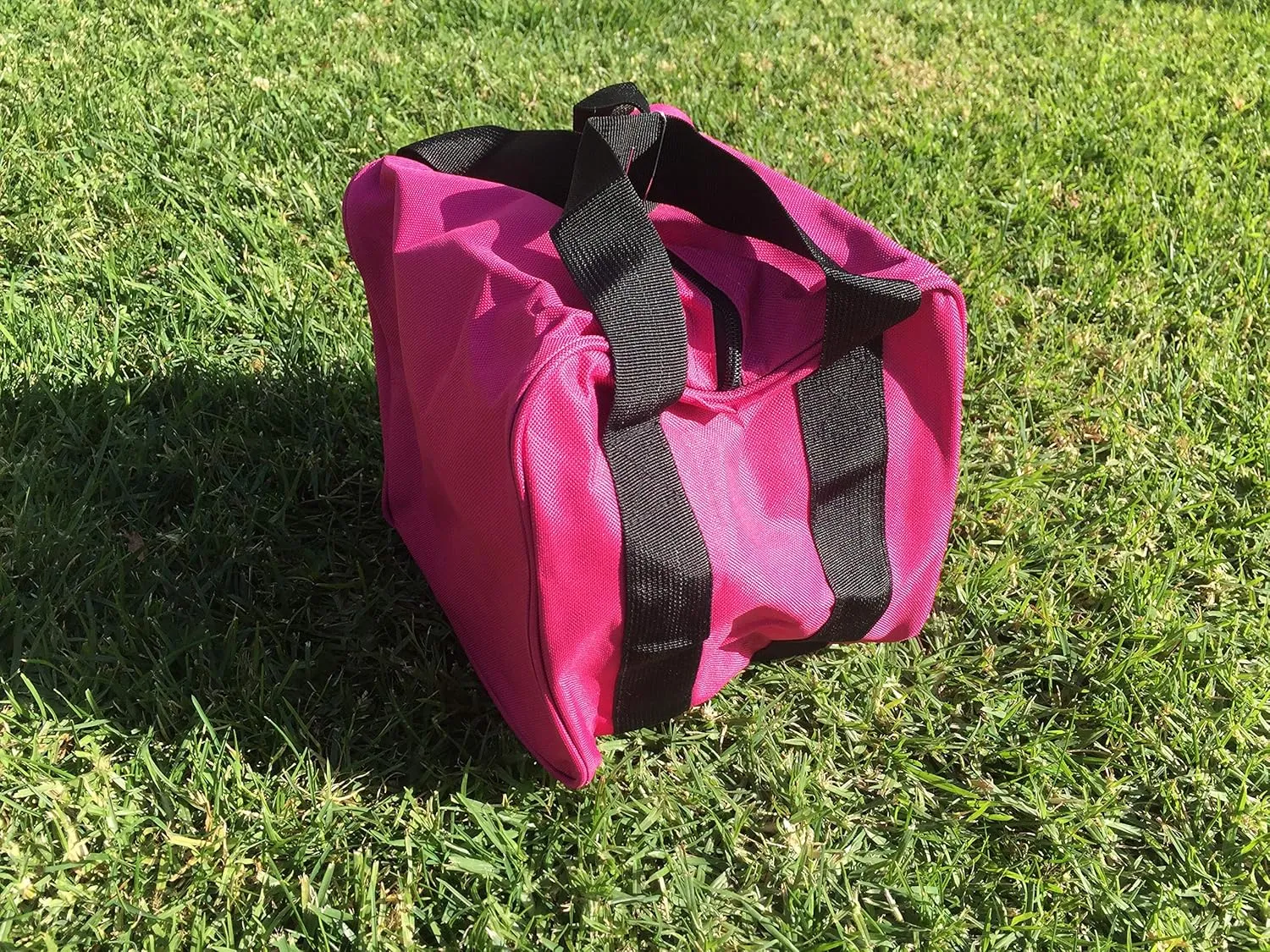 BuyBocceBalls Listing - Extra Heavy Duty Nylon Bocce Bag (4 of 7) - Pink with Black Handles