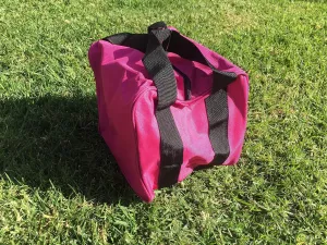 BuyBocceBalls Listing - Extra Heavy Duty Nylon Bocce Bag (4 of 7) - Pink with Black Handles