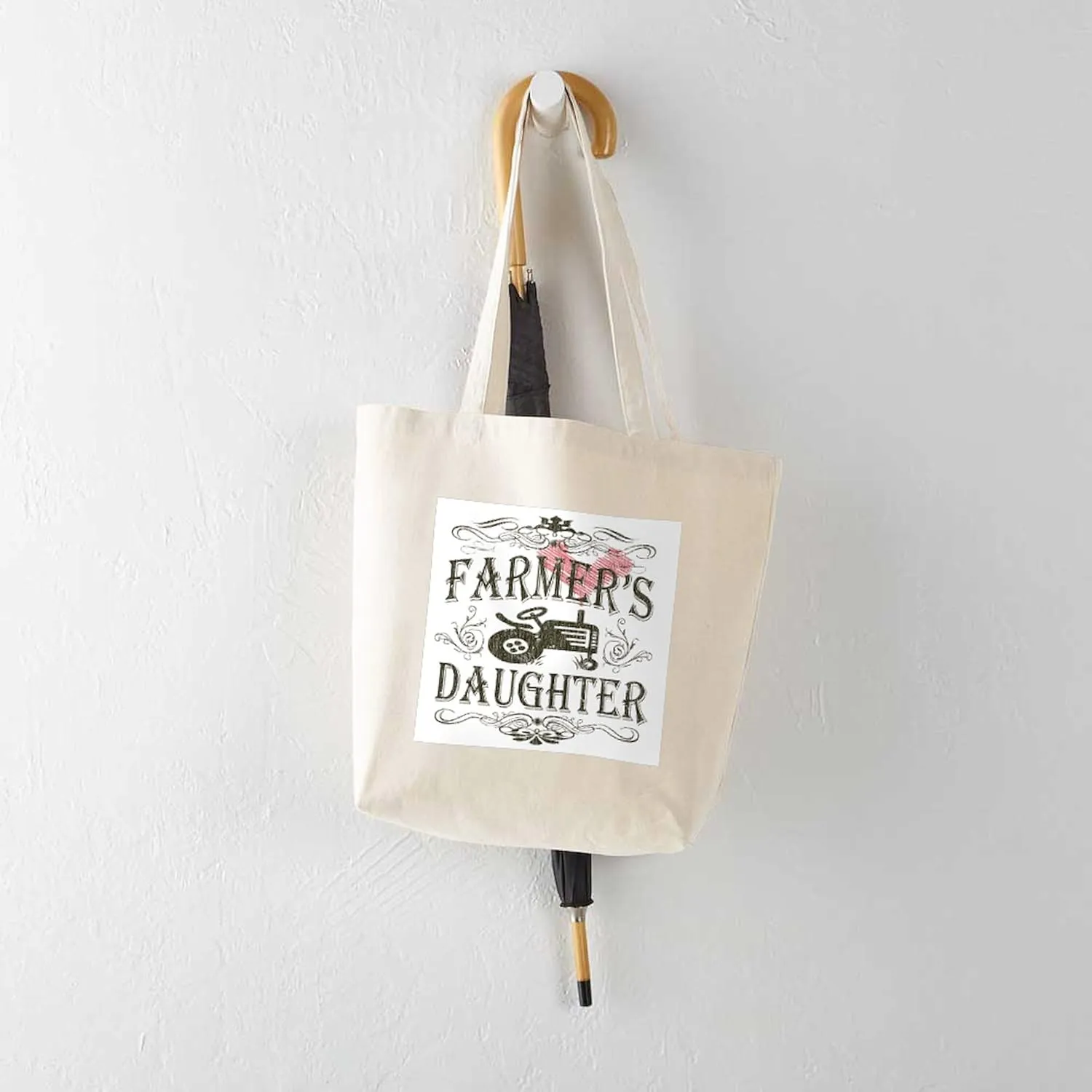 CafePress Farmer's Daughter Tote Bag Natural Canvas Tote Bag, Reusable Shopping Bag