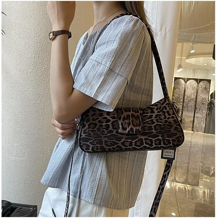 Cute y2k Cheetah Handbags for Women, Fashion Shoulder Bag Hobo Bag Demure Y2k Classy Mcbling Leopard Print Sling Purse (Style 3)