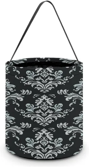 Damask Pattern Halloween Tote Candy Bag Candy Basket Candy Bucket Gift Bag for Halloween Party