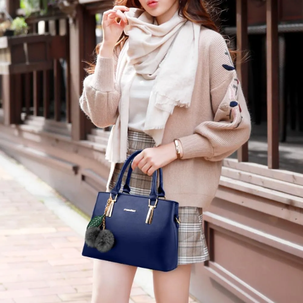 Dayfine Handbags and Purse for Women Vegan Leather Satchel Bag Top Handle Handbag Shoulder Bags Crossbody Bag Ladies Totes