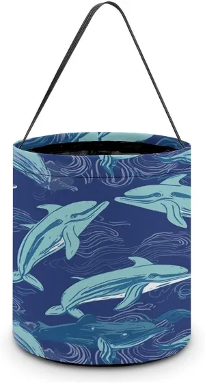 Dolphin Halloween Tote Candy Bag Candy Basket Candy Bucket Gift Bag for Halloween Party
