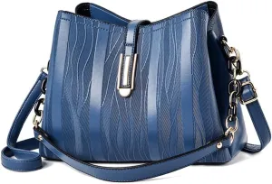 Downupdown Womens Crossbody Bags Satchel Purse PU Leather Hobo Handbags Single Shoulder Bag Textured Print Small Totes