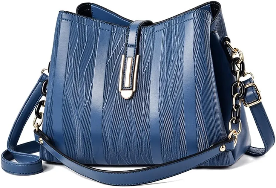 Downupdown Womens Crossbody Bags Satchel Purse PU Leather Hobo Handbags Single Shoulder Bag Textured Print Small Totes
