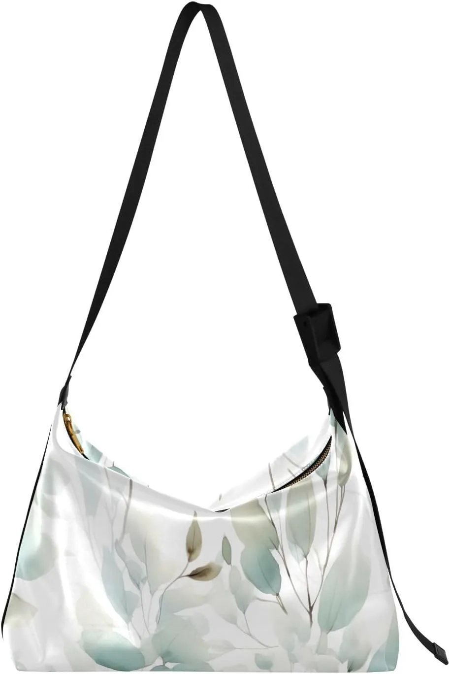 Eucalyptus Leaves Tote Bag for Women Large Hobo Bags Crossbody Bag Shoulder Hobo Bags with Adjustable Strap for Girl
