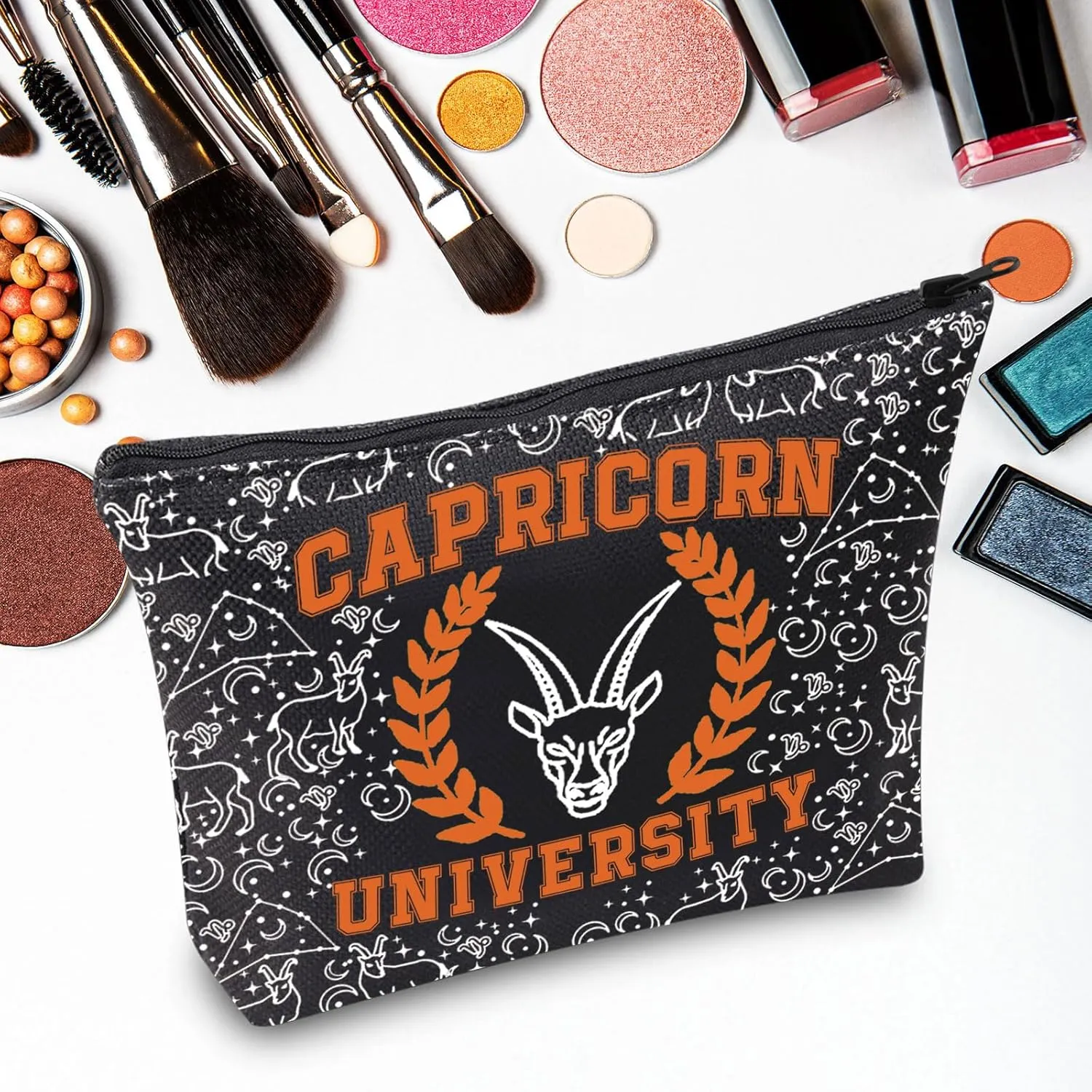 G2TUP Zodiac University Capricorn Makeup Bag Horoscope Zodiac Capricorn Gifts 12 Constellation Gifts Capricorn Merchandise Astrology Zipper Bag (Capricorn)