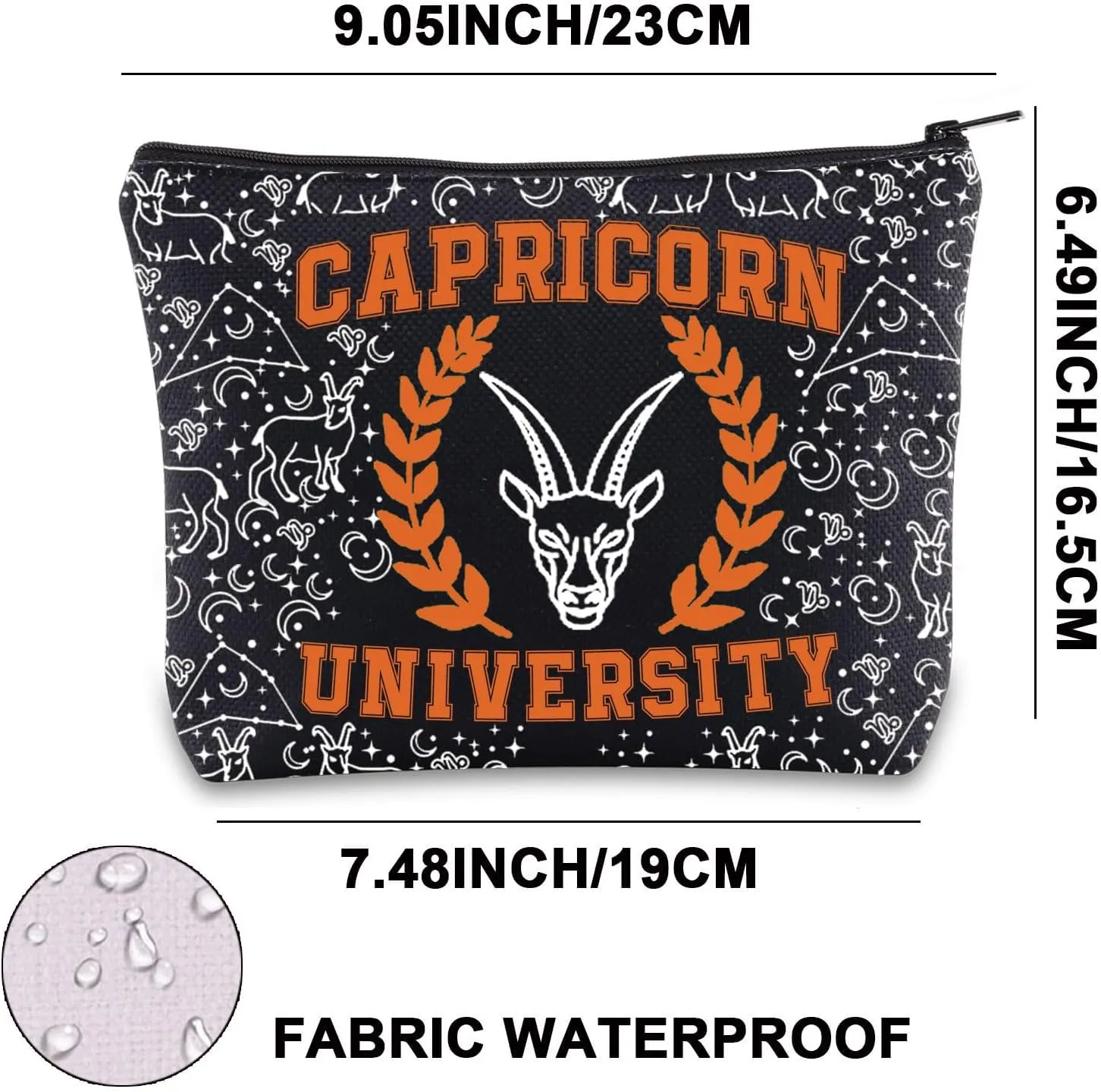 G2TUP Zodiac University Capricorn Makeup Bag Horoscope Zodiac Capricorn Gifts 12 Constellation Gifts Capricorn Merchandise Astrology Zipper Bag (Capricorn)