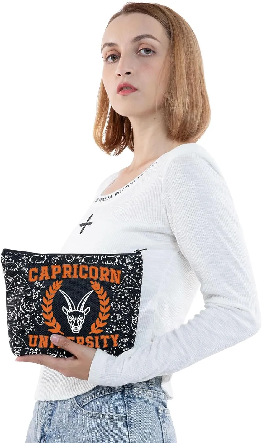 G2TUP Zodiac University Capricorn Makeup Bag Horoscope Zodiac Capricorn Gifts 12 Constellation Gifts Capricorn Merchandise Astrology Zipper Bag (Capricorn)