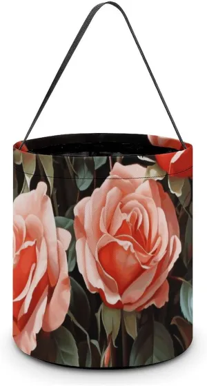 Halloween Tote Candy Bag Beautiful Rose Gift Candy Basket Candy Bucket Halloween Party Favors for Kids