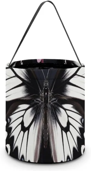 Halloween Tote Candy Bag Black White Butterfly Candy Basket Candy Bucket Halloween Party Favors for Kids