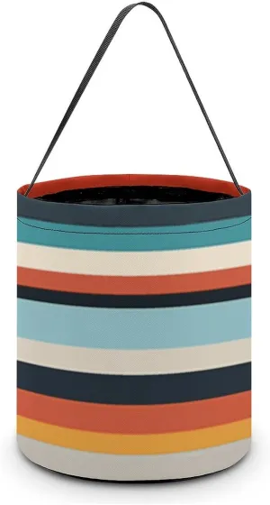 Halloween Tote Candy Bag Fashion Striped Candy Basket Candy Bucket Halloween Party Favors for Kids