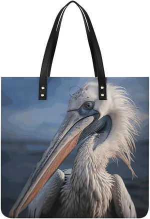 Handbags for WomenRealistic PelicanTrendy Vegan Leather Hobo Handbags,Women's Soft Bucket Bag For Women - Ladies Handbags For Work, Travel, Casual Use,Birthday Gifts