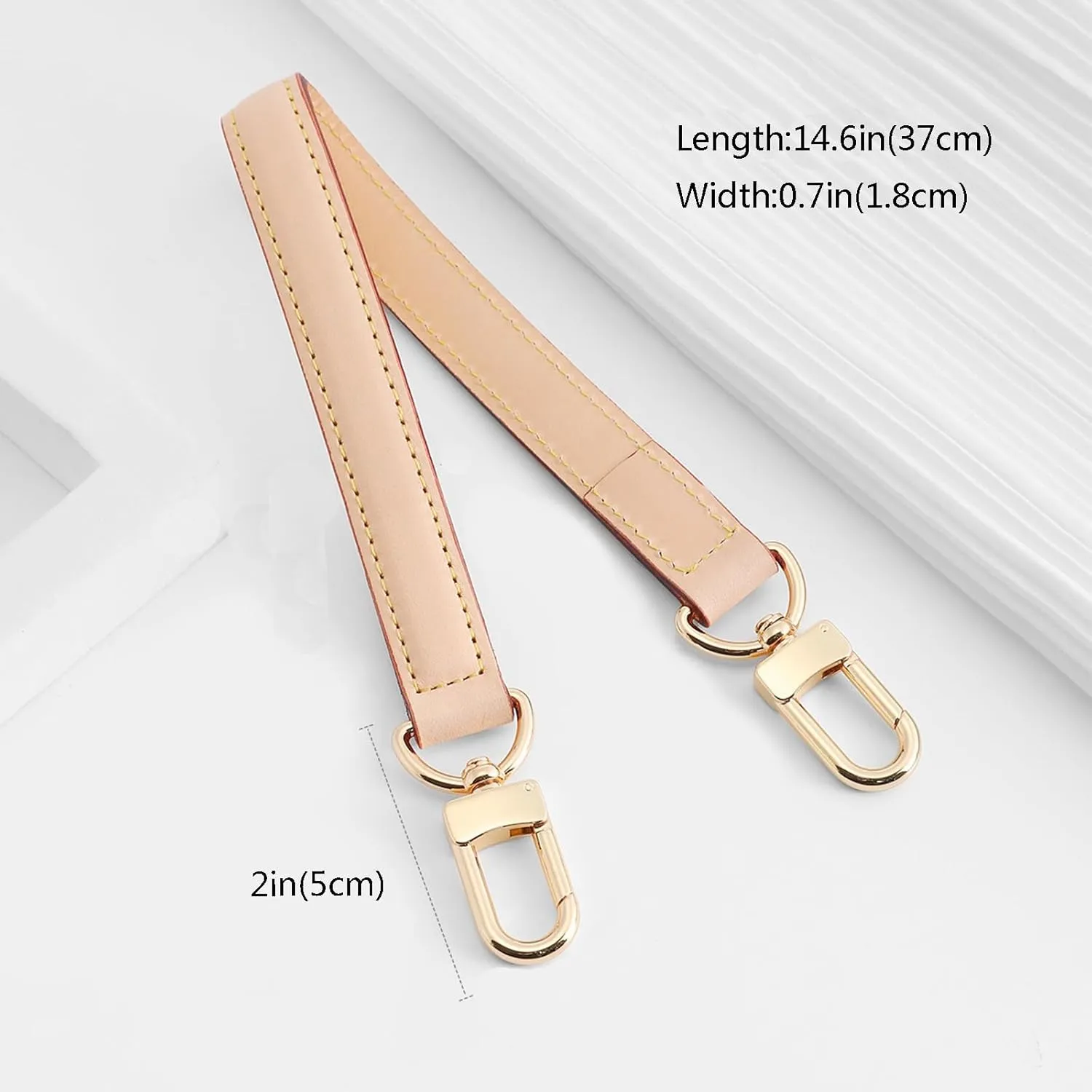 jiesinlov Purse Handle Leather Strap Replacement Fit for Neonoe Hobo Bucket Handbag(Apricot)