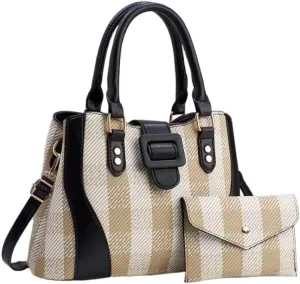 Lady Lattice Tote Bag Cross-Body Bag Leisure Totes Shoulder Bag with Strap Handbag Women Large Capacity Waist Packs