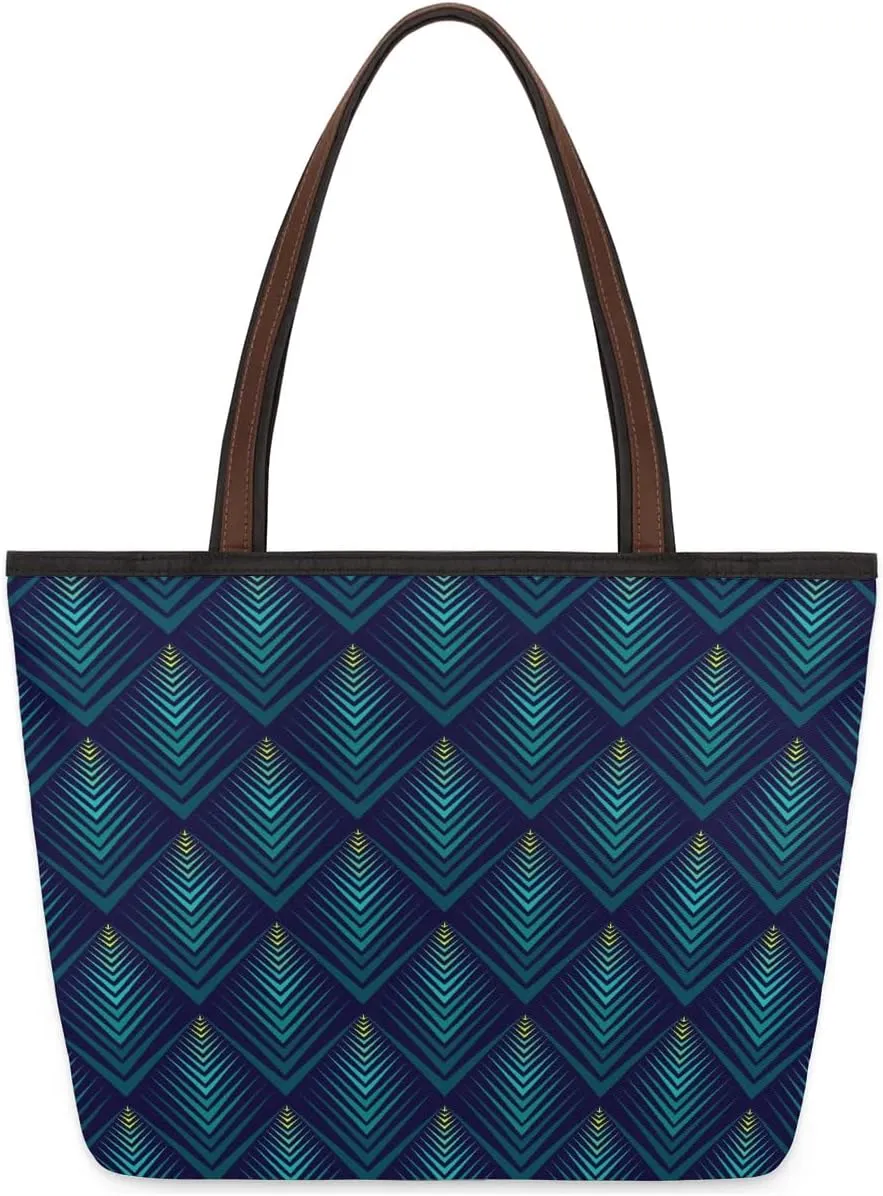 Large Tote Bag For Women Dinosaur Skin Cool Work Cloth Bags With Zipper Reusable Grocery Hand Bags Casual Travel Overnight Tote Purses Fit Travel,Work, Vacation,Beach, Shopping,Gifts