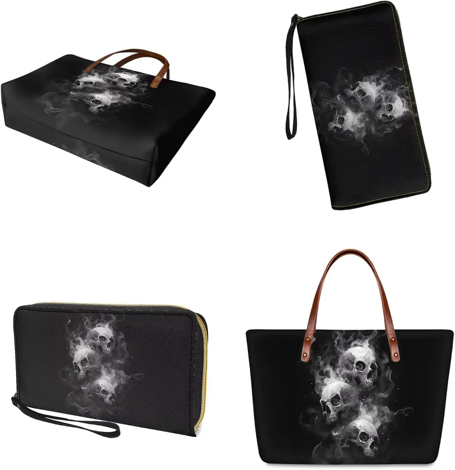 Lightweight Handbag Set of 2,Tote Bag Satchel Purse with Wallet Set for Women,Top Handle Totes for Walking
