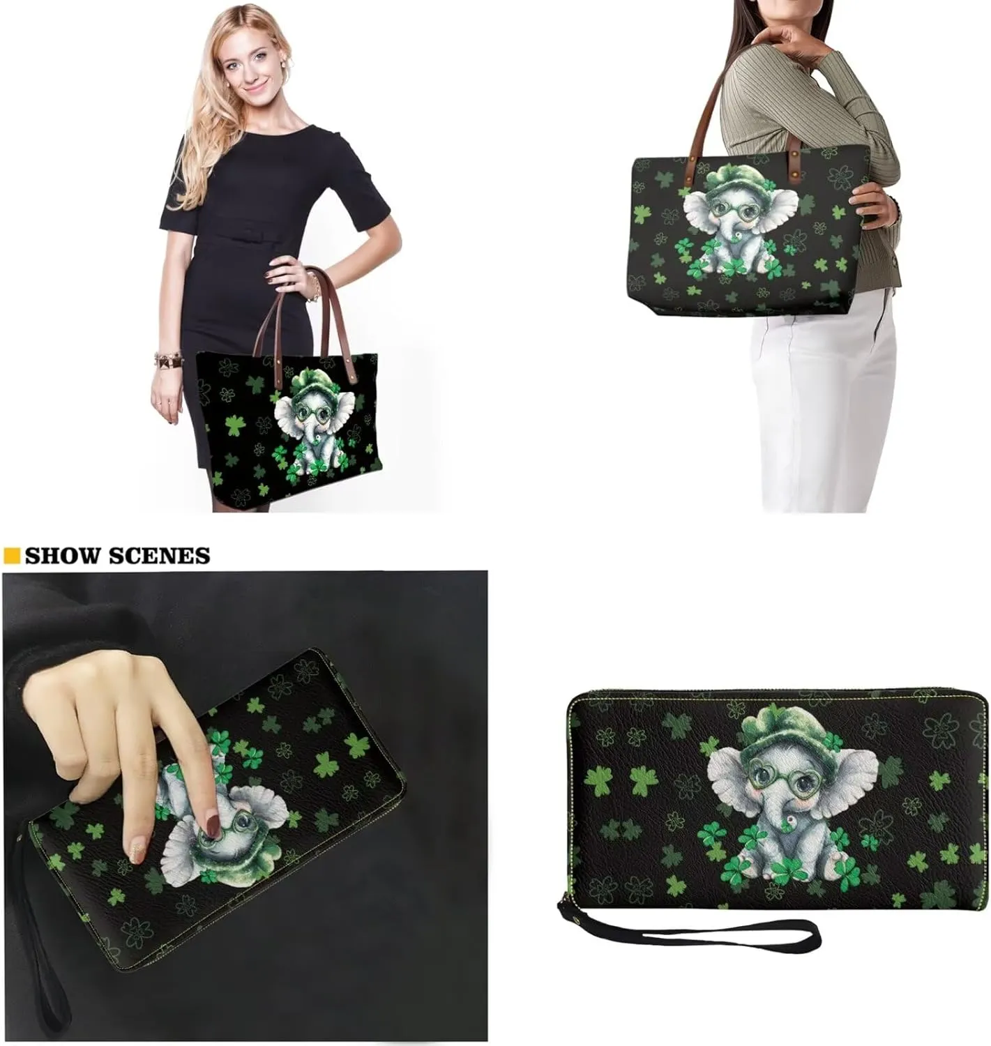 Lightweight Handbag Set of 2,Tote Bag Satchel Purse with Wallet Set for Women,Top Handle Totes for Walking