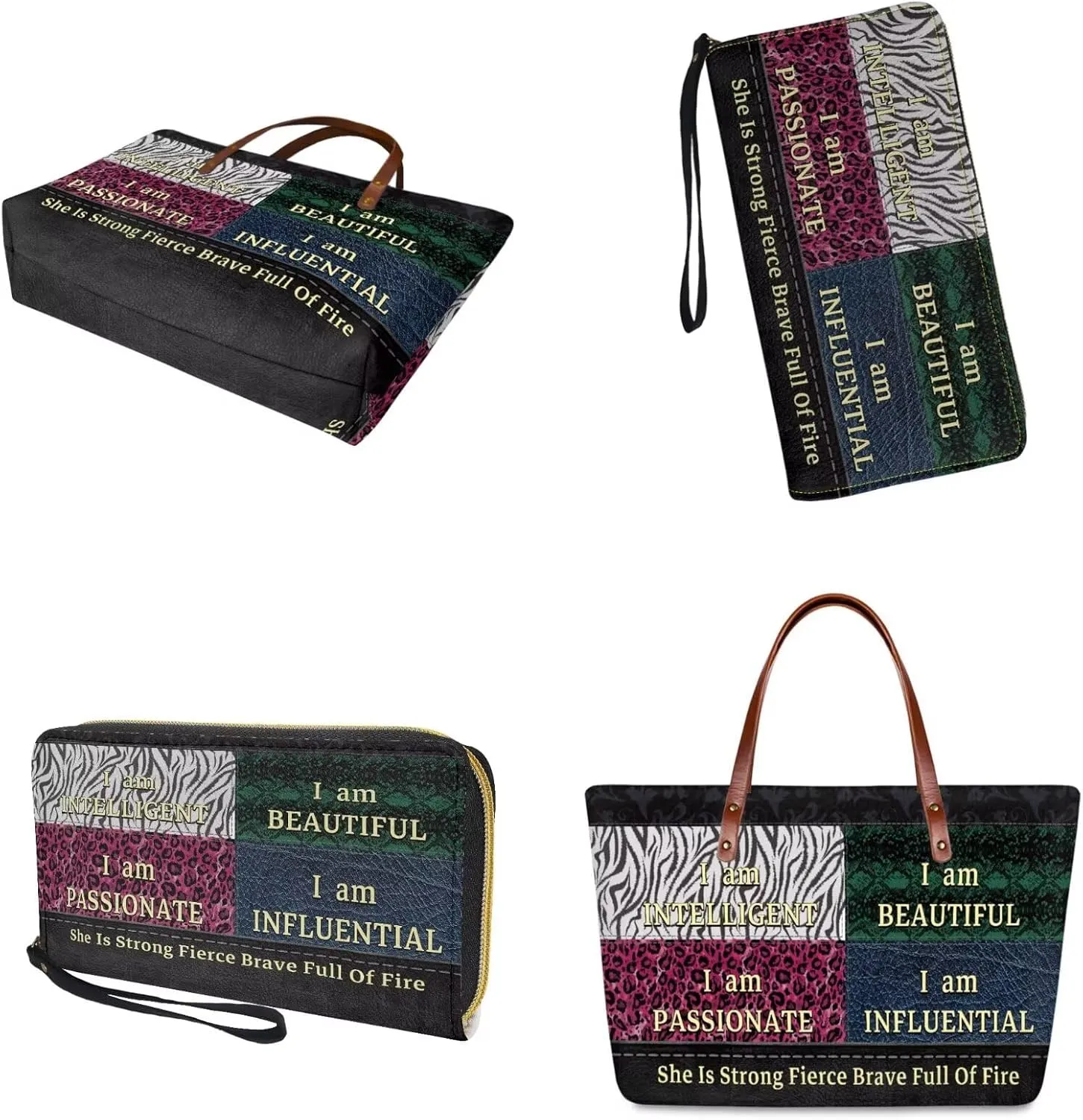 Lightweight Handbag Set of 2,Tote Bag Satchel Purse with Wallet Set for Women,Top Handle Totes for Walking