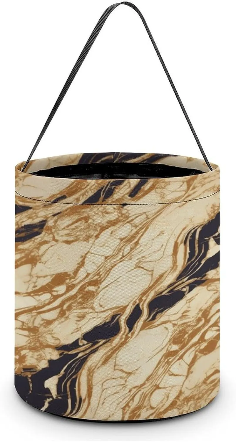 Marble Halloween Tote Candy Bag Candy Basket Candy Bucket Gift Bag for Halloween Party