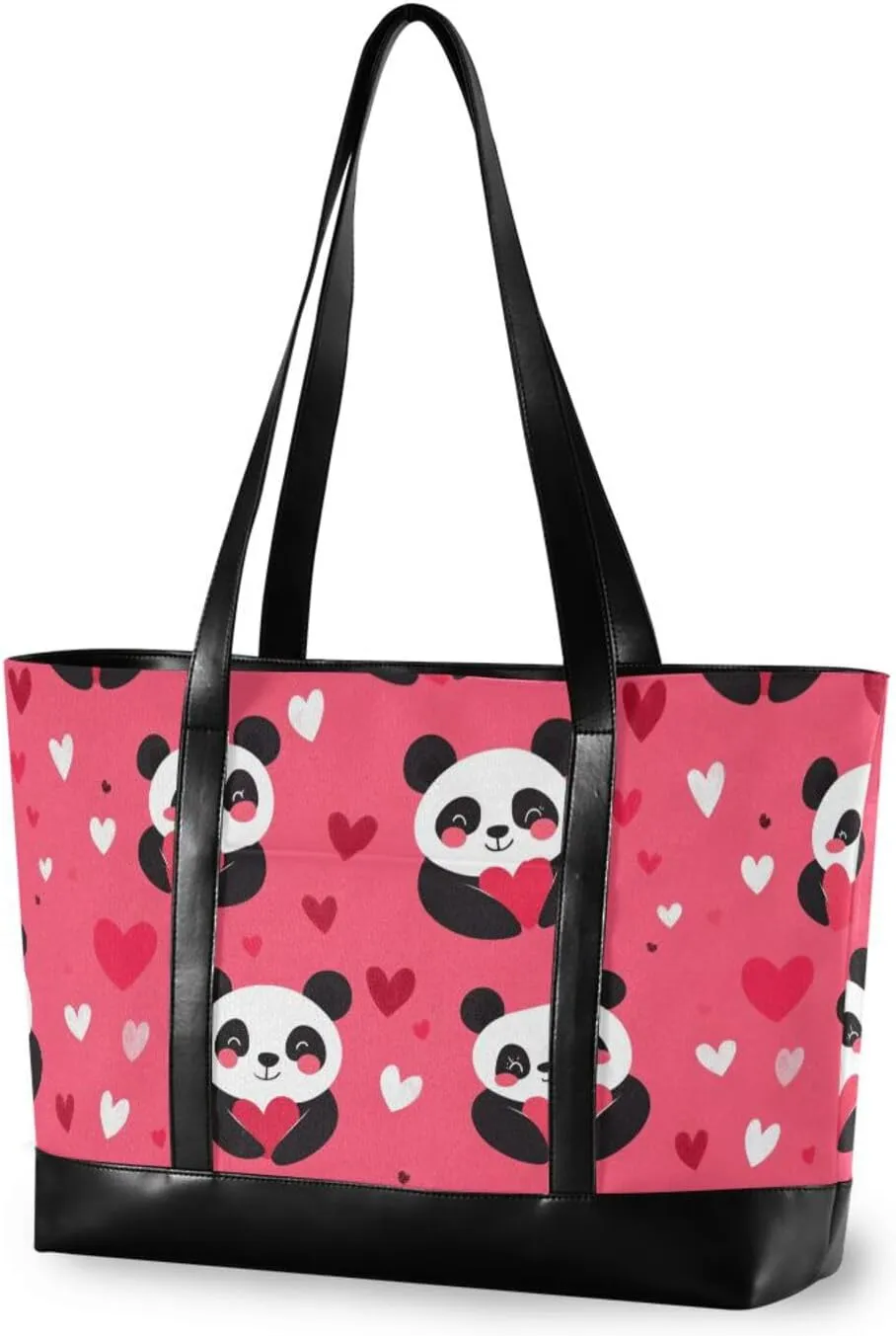 Panda Hotpink Valentine fashion handbags for women with zipper work totes for work with men bolsa para computadora portatil mujer