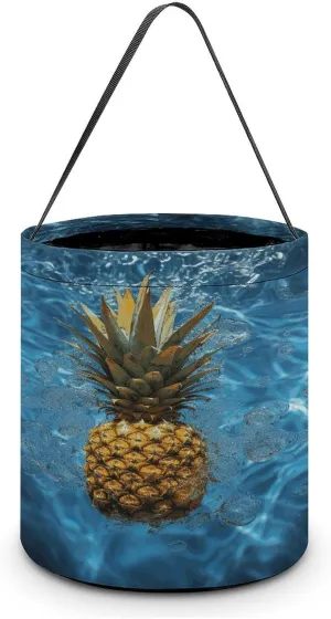 Pineapple in The Pool Halloween Tote Candy Bag Candy Basket Candy Bucket Gift Bag for Halloween Party