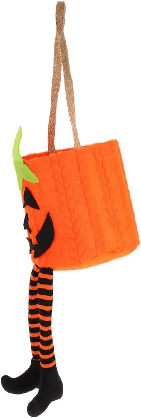 PRETYZOOM Portable Halloween Candy Bag Cloth Trick Treat Pouch for Party Favors Halloween Decorations and School Activities Reusable and