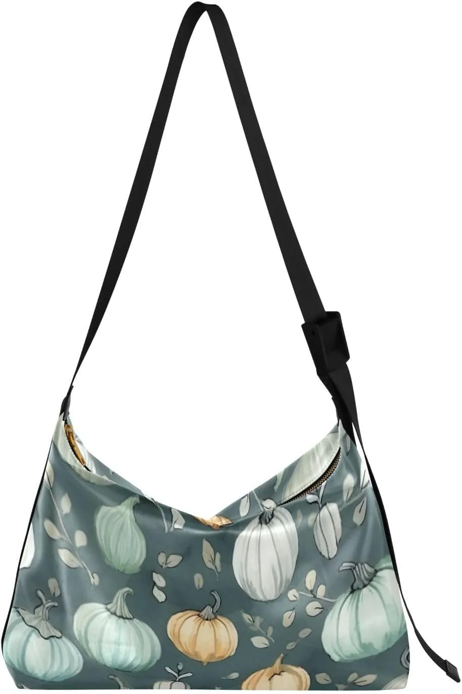 Pumpkins Colorful Tote Bag for Women Large Hobo Bags Crossbody Bag Leather Bags with Adjustable Strap for Women Men
