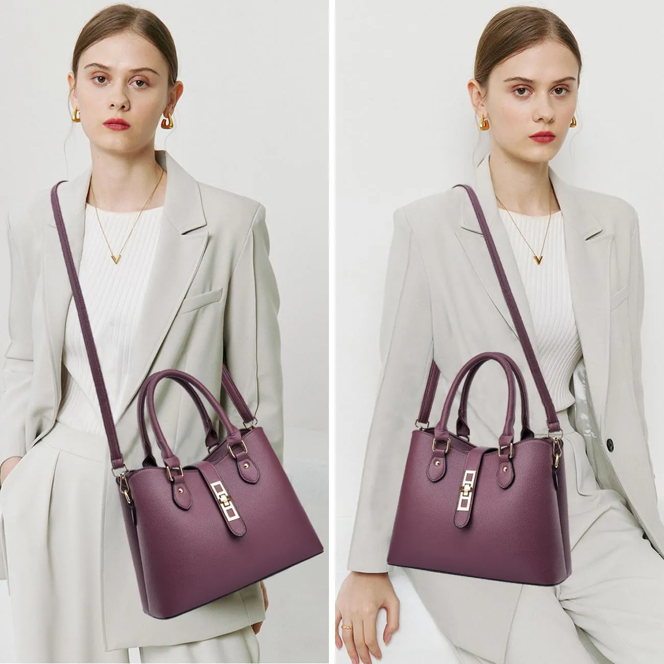 Purses and Handbags for Women Crossbody PU Leather Tote Top Handle Satchel Shoulder Bags