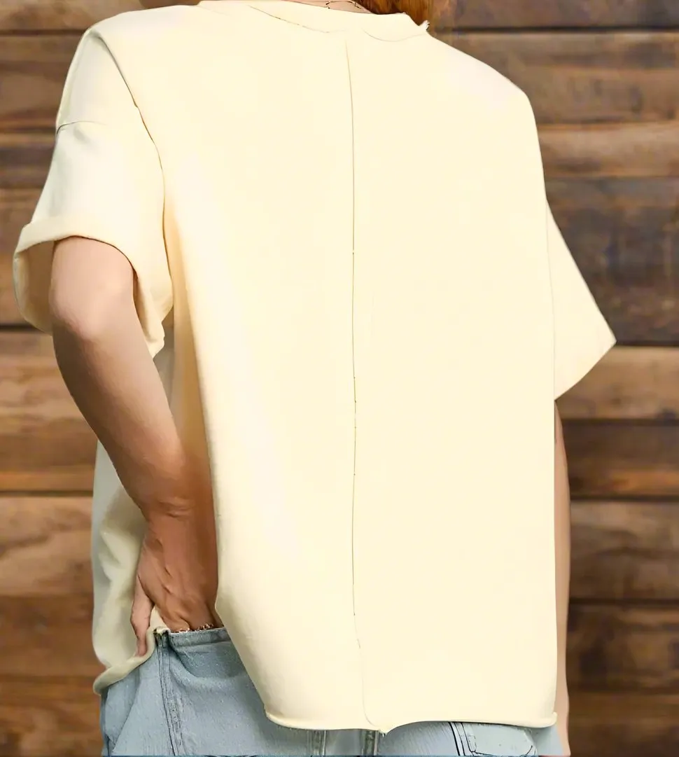 Round Neck French Terry Top