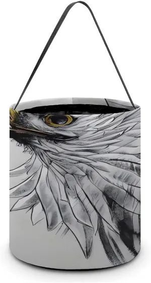 Sketching An Eagle Halloween Tote Candy Bag Candy Basket Candy Bucket Gift Bag for Halloween Party