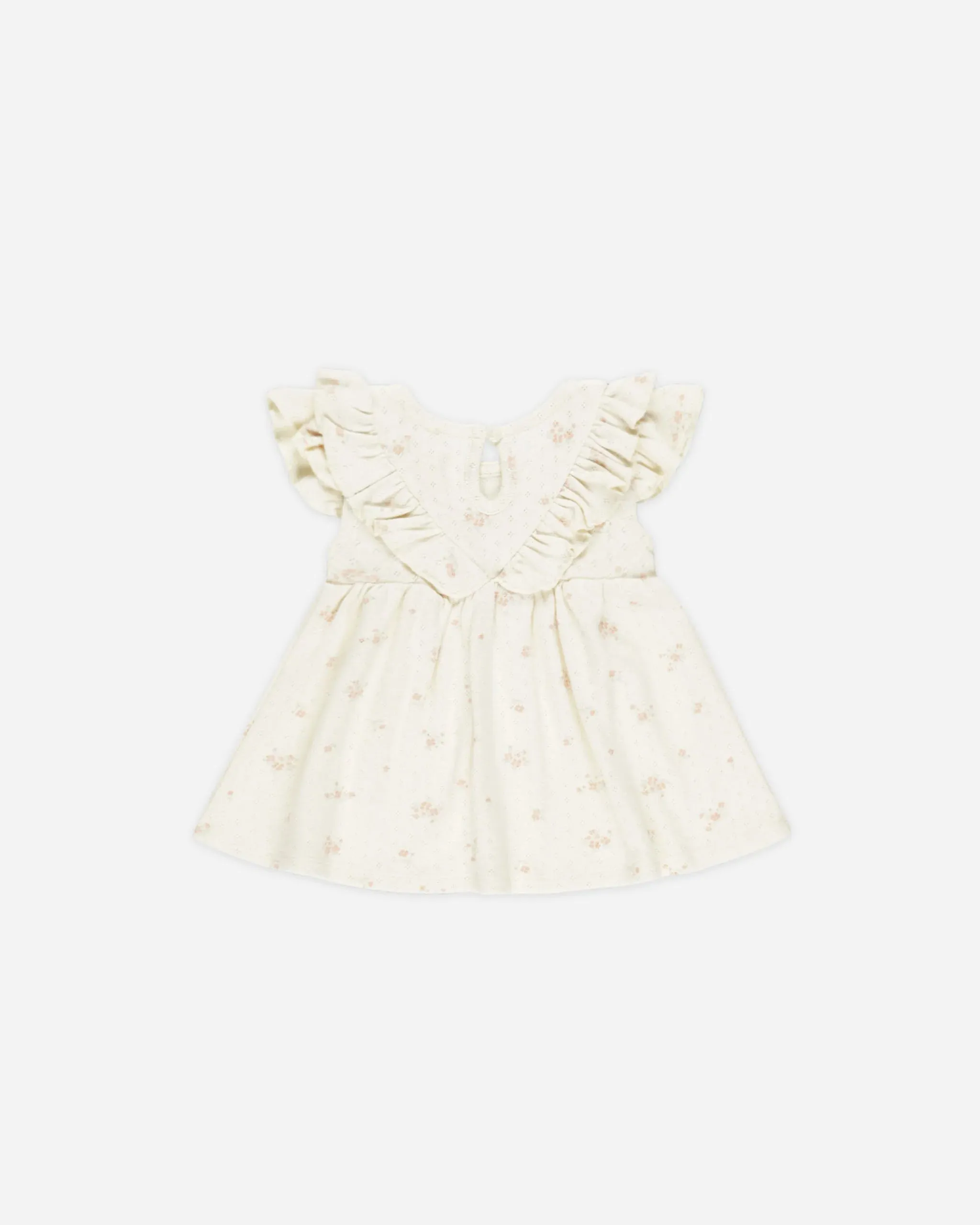 Sleeveless Ruffle V Dress