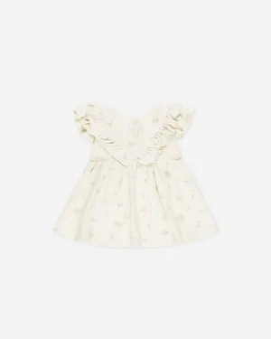 Sleeveless Ruffle V Dress