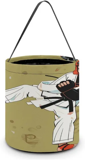 Taekwondo Design Halloween Tote Candy Bag Candy Basket Candy Bucket Gift Bag for Halloween Party