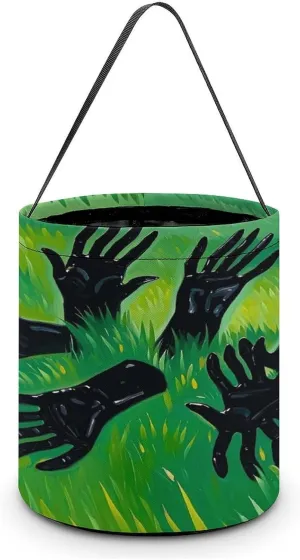 Terrible Hands Halloween Tote Candy Bag Candy Basket Candy Bucket Gift Bag for Halloween Party