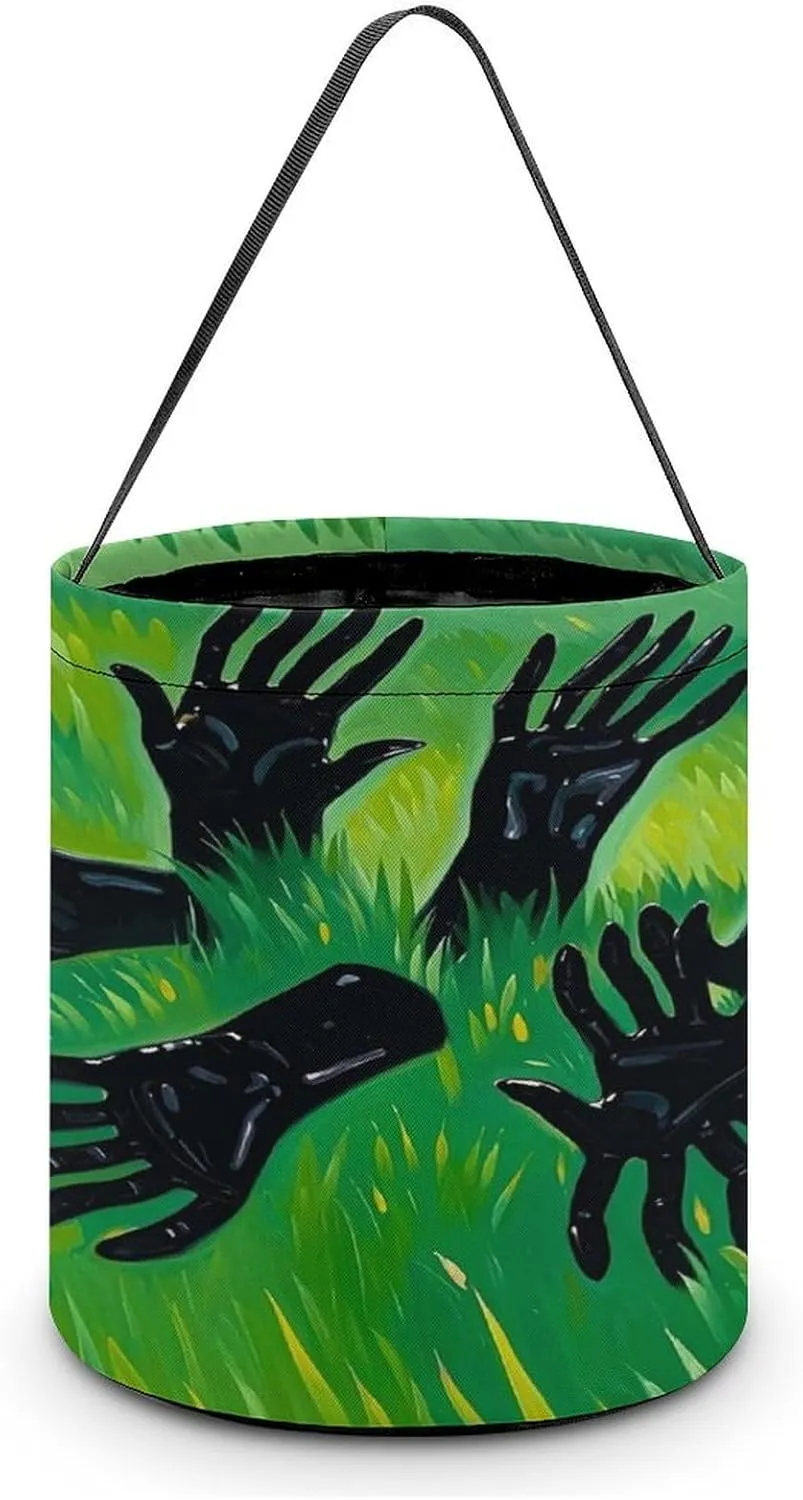 Terrible Hands Halloween Tote Candy Bag Candy Basket Candy Bucket Gift Bag for Halloween Party
