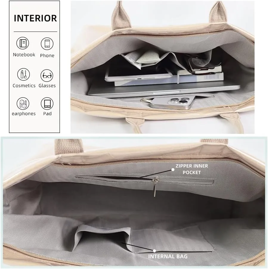 Tote Bag for Women PVC Clear Totes Bags Large Plastic Carry All Bag Crossbody Shoulder Handbag Hobo for Work Travel