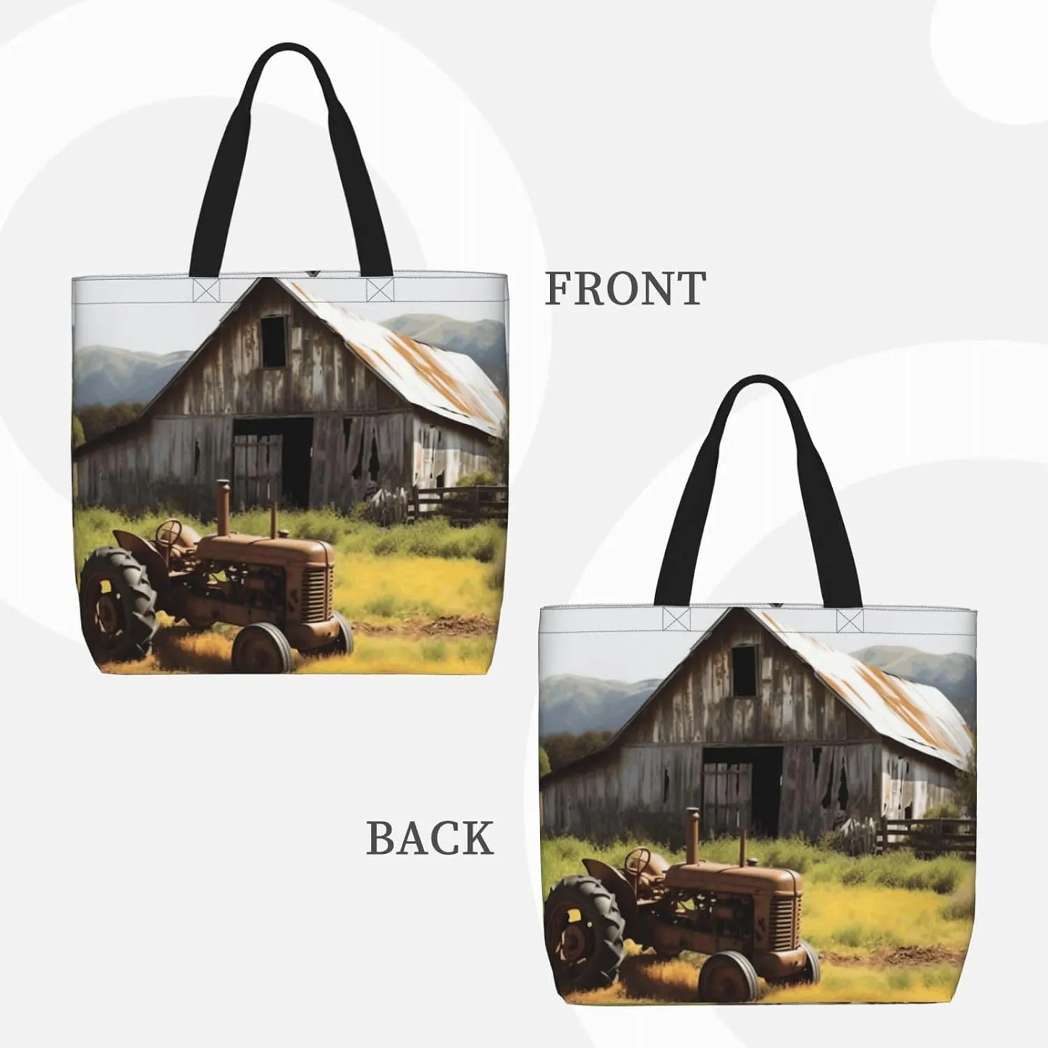 Tote Bag for Women Reusable Grocery Bags Owl Tree Branches Tote Bag with Inner Pocket Travel Tote for Shopping